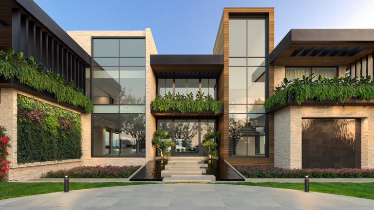 Buckland Residence - Entry water feature view02